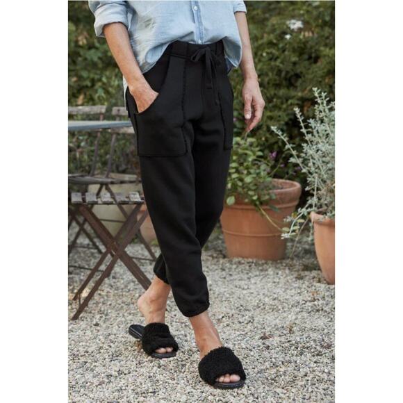 Frank & Eileen Pants - FRANK & EILEEN Sz S Small Black Eamon Patch Pocket Jogger Sweatpants Pants